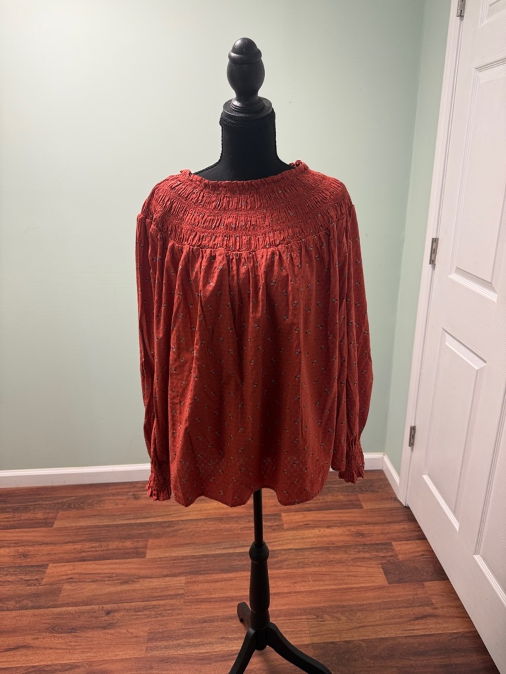 Universal Thread Smocked Yoke Peasant Blouse